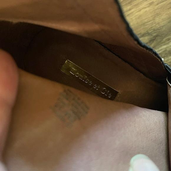 Anthropologie 8 Louise et Cie VELVET $399 Burnout Ankle Boots Zebra Black 38 - Picture 7 of 8